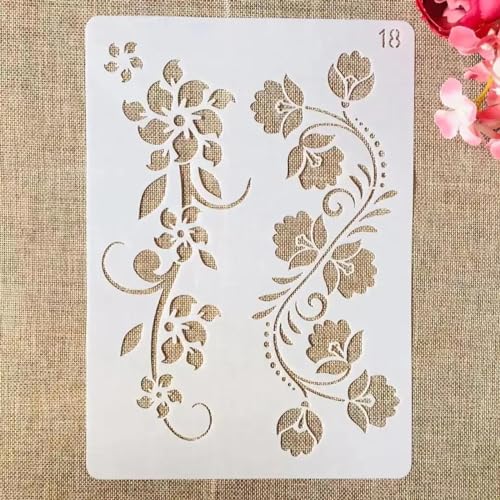 Schablonen zum Malen, A4, 29 x 21 cm, Blumenblätter, Efeu, wiederverwendbare Schablonen zum Malen auf Holz, Leinwand, Möbelboden, DIY-Kunstbedarf, Dekoration Schablonen zum Malen, A4, 29 x 21 cm, Blumenblätter, Efeu, wiederverwendbare Schablonen zum Malen auf Holz, Leinwand, Möbelboden, DIY-Kunstbedarf, Dekoration von HOFALUYUSUN