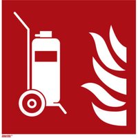 Brandschutzzeichen Fahrbarer Feuerlöscher, Typ: 14200 von Industrial Quality Supplies