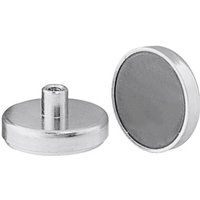 Flachgreifermagnet mit Innengewinde, Ferrit,⌀ 32 mm von HOFFMANN