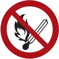 Verbotszeichen Feuer, offenes Licht und Rauchen verboten, Typ: 02100 von HOFFMANN