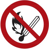 Verbotszeichen Feuer, offenes Licht und Rauchen verboten, Typ: 04100 von HOFFMANN
