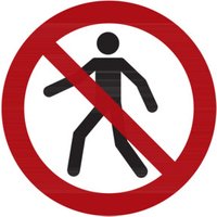 Verbotszeichen Für Fußgänger verboten, Typ: 04100 von Industrial Quality Supplies
