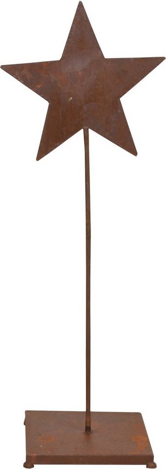 HOFMANN LIVING AND MORE Dekostern Weihnachtsstern, Weihnachtsdeko außen u. innen, aus Metall, mit rostiger Oberfläche von HOFMANN LIVING AND MORE