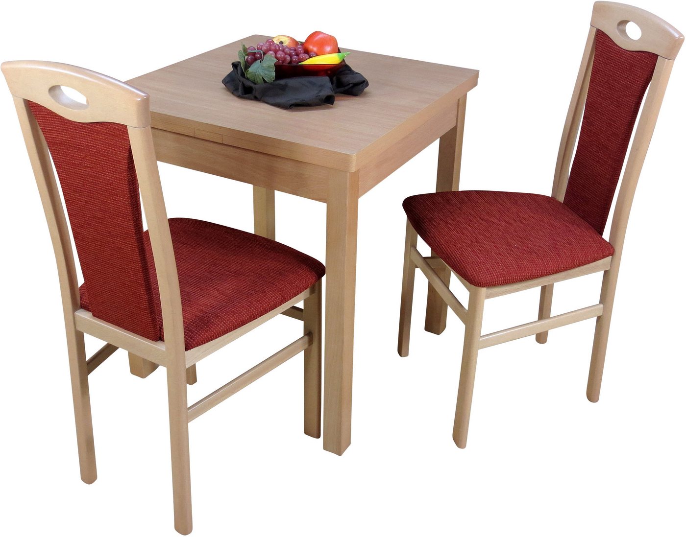 HOFMANN LIVING AND MORE Essgruppe 3tlg. Tischgruppe, (Spar-Set, 2-tlg., 3tlg. Tischgruppe), Stühle montiert von HOFMANN LIVING AND MORE