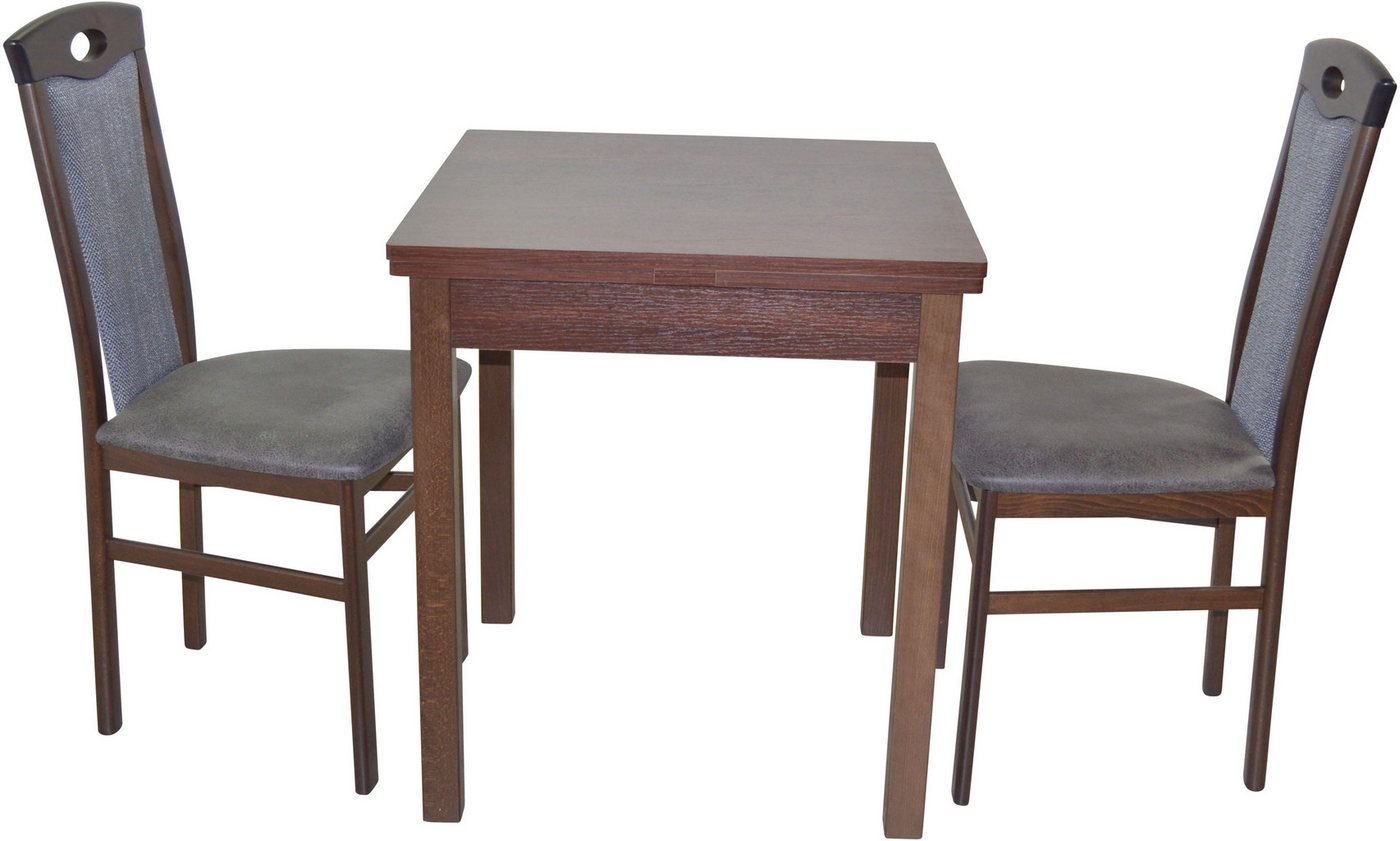 HOFMANN LIVING AND MORE Essgruppe 3tlg. Tischgruppe, (Spar-Set, 3-tlg., 3tlg. Tischgruppe), Stühle montiert von HOFMANN LIVING AND MORE