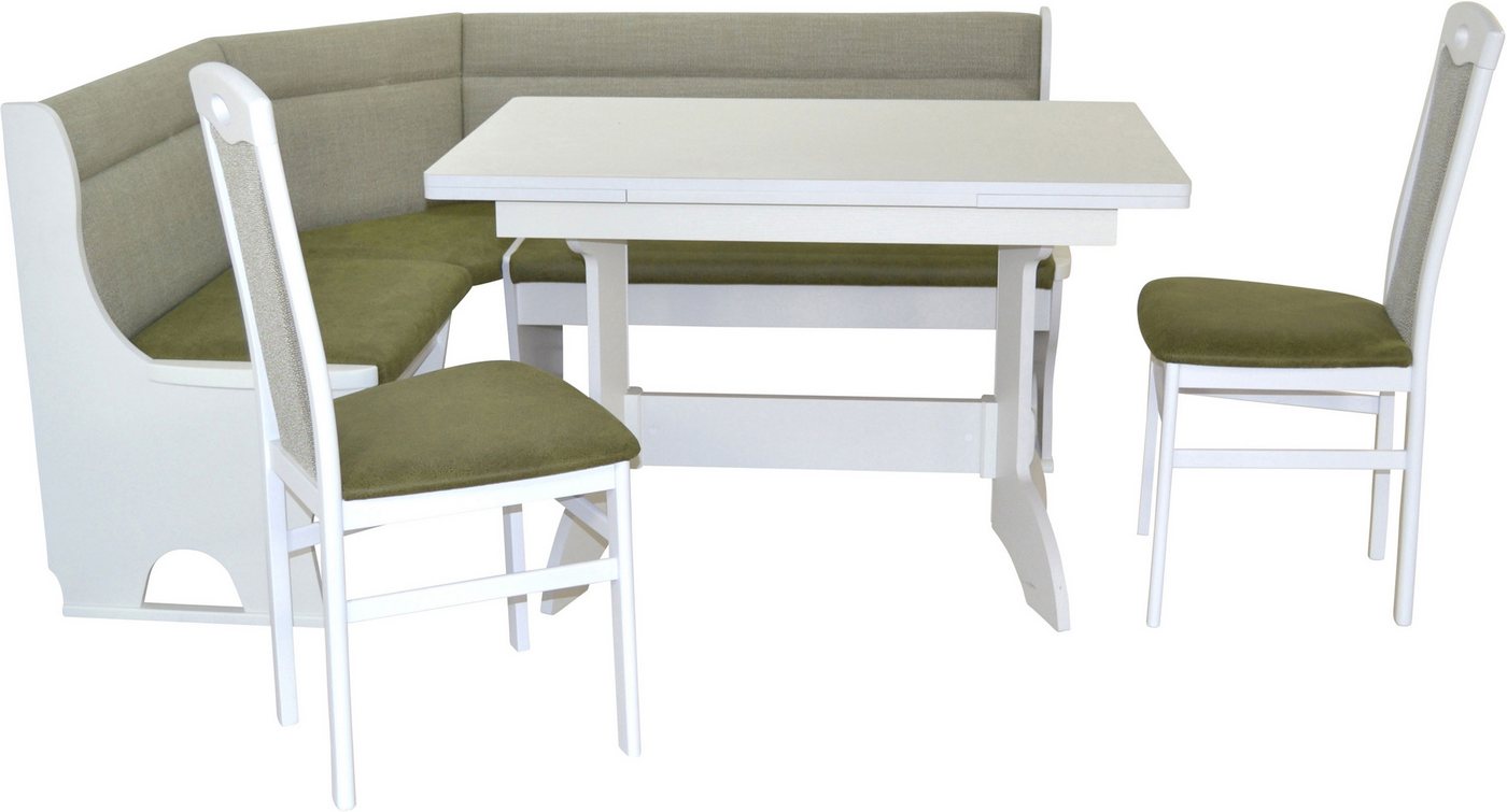 HOFMANN LIVING AND MORE Essgruppe 4tlg. Eckbankgruppe, (Spar-Set, 4-tlg., 4tlg. Eckbankgruppe), Stühle montiert von HOFMANN LIVING AND MORE