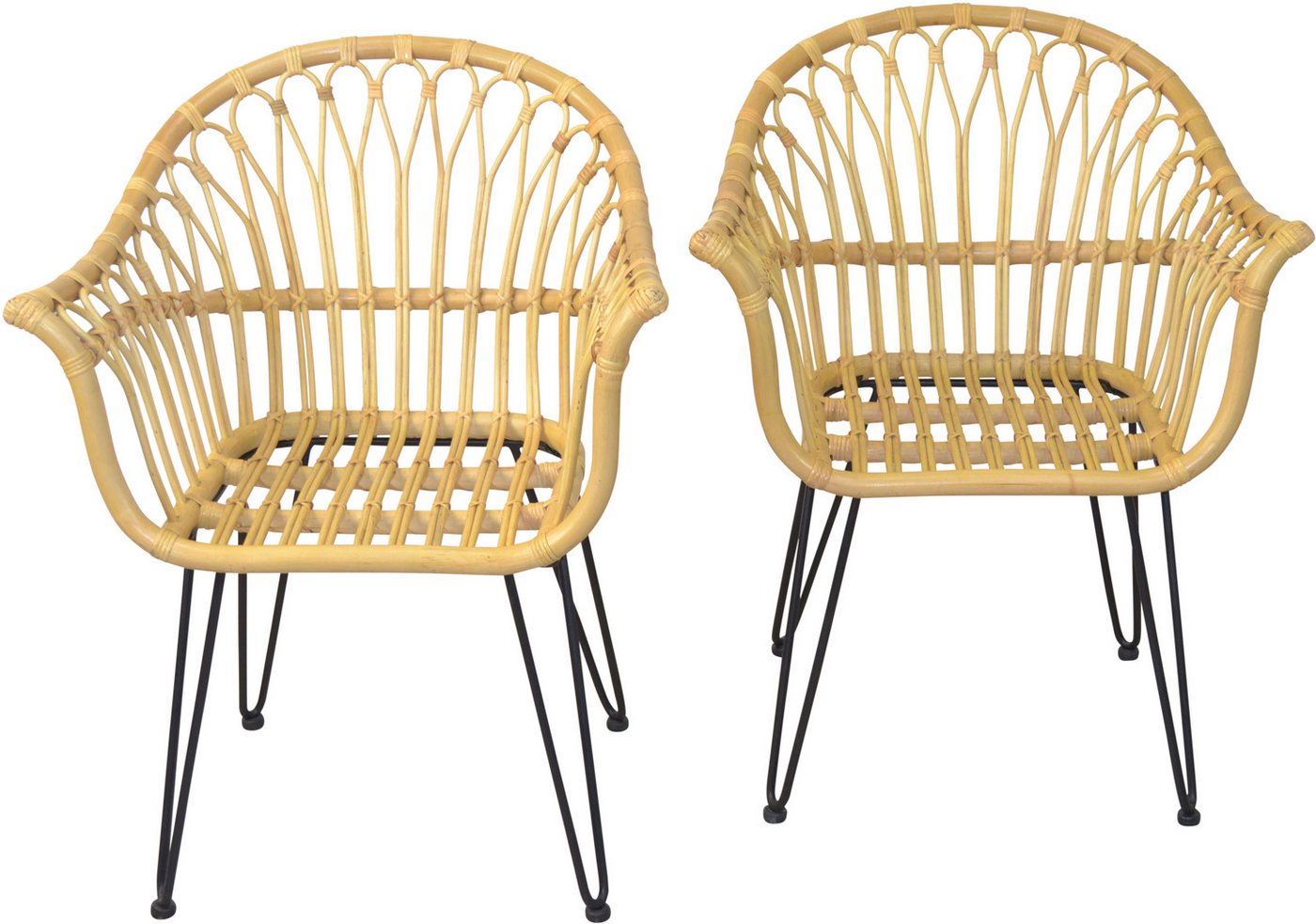HOFMANN LIVING AND MORE Esszimmersessel Rattan (Spar-Set, 2er-Set), Handgeflochten von HOFMANN LIVING AND MORE