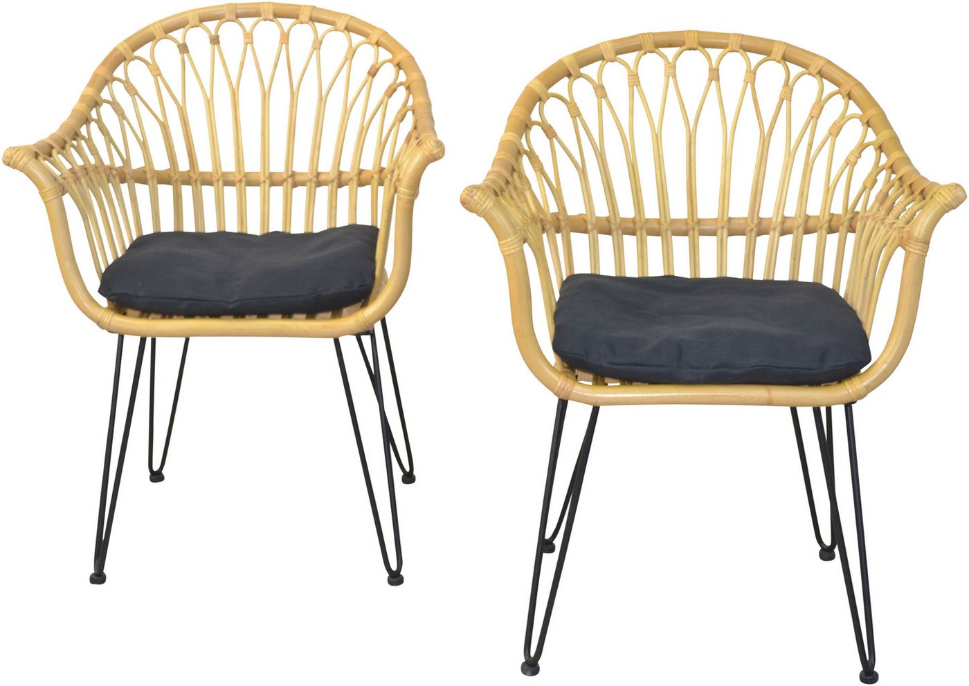 HOFMANN LIVING AND MORE Esszimmersessel Rattan (Spar-Set, 2er-Set), Handgeflochten von HOFMANN LIVING AND MORE