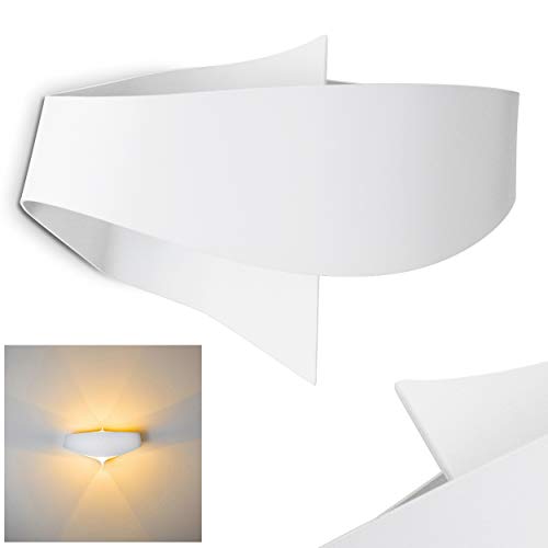 Wandlampe Padua aus Metall in Weiß, moderne Wandleuchte mit Up & Down-Effekt, 2 x G9, Innenwandleuchte mit Lichteffekt, ohne Leuchtmittel von HOFSTEIN