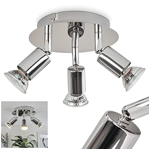 HOFSTEIN Deckenleuchte Morges aus Metall/Kunststoff in Chromfarben, verstellbare Deckenlampe 3-flammig, 3 x GU10, IP44, ideal für das Badezimmer geeignet, ohne Leuchtmittel HOFSTEIN Deckenleuchte Morges aus Metall/Kunststoff in Chromfarben, verstellbare Deckenlampe 3-flammig, 3 x GU10, IP44, ideal für das Badezimmer geeignet, ohne Leuchtmittel von HOFSTEIN