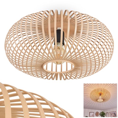 Deckenleuchte Oravi, moderne Deckenlampe aus Metall in Schwarz/Hellbraun/Beige, Deckenleuchte mit tollem Lichteffekt an der Decke, Ø 40,5 cm, 1-flammig, 1 x E27, ohne Leuchtmittel Deckenleuchte Oravi, moderne Deckenlampe aus Metall in Schwarz/Hellbraun/Beige, Deckenleuchte mit tollem Lichteffekt an der Decke, Ø 40,5 cm, 1-flammig, 1 x E27, ohne Leuchtmittel von HOFSTEIN