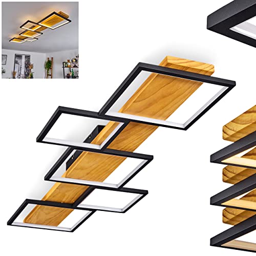 HOFSTEIN LED Deckenleuchte Pompu, dimmbare Deckenlampe aus Metall/Holz/Kunststoff in Schwarz/Natur/Weiß, moderne Leuchte über herkömmlichen Lichtschalter dimmbar, LED 42 Watt, 3000 Kelvin, 5700 Lumen HOFSTEIN LED Deckenleuchte Pompu, dimmbare Deckenlampe aus Metall/Holz/Kunststoff in Schwarz/Natur/Weiß, moderne Leuchte über herkömmlichen Lichtschalter dimmbar, LED 42 Watt, 3000 Kelvin, 5700 Lumen von HOFSTEIN