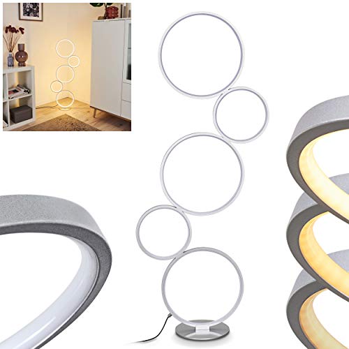 HOFSTEIN LED Stehleuchte Rodekro, Bodenlampe aus Metall in Silber, moderne Stehlampe mit Lichteffekt an den Wänden, über Fußschalter stufenlos dimmbar, 1 x LED 36 Watt, max. 3200 Lumen, 3000 Kelvin HOFSTEIN LED Stehleuchte Rodekro, Bodenlampe aus Metall in Silber, moderne Stehlampe mit Lichteffekt an den Wänden, über Fußschalter stufenlos dimmbar, 1 x LED 36 Watt, max. 3200 Lumen, 3000 Kelvin von HOFSTEIN