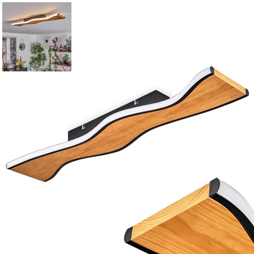 LED Deckenleuchte Malling, Deckenlampe aus Metall/Holz/Kunststoff in Schwarz/Natur/Weiß, Leuchte im modernen Design, 28 Watt, 1400 Lumen, 3000 Kelvin LED Deckenleuchte Malling, Deckenlampe aus Metall/Holz/Kunststoff in Schwarz/Natur/Weiß, Leuchte im modernen Design, 28 Watt, 1400 Lumen, 3000 Kelvin von HOFSTEIN