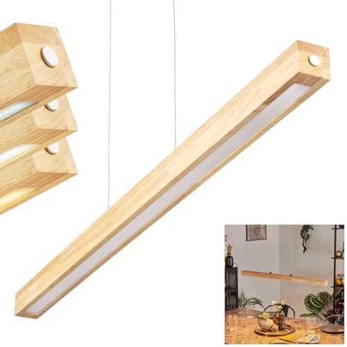 LED Pendelleuchte Carbellino, dimmbare Hängelampe aus Metall/Holz/Kunststoff in Schwarz/Naturfarben/Weiß, skandinavisches Design, Höhe max 150cm, Touchdimmer, LED 24 Watt, 3000-6000 Kelvin, 2550 Lumen LED Pendelleuchte Carbellino, dimmbare Hängelampe aus Metall/Holz/Kunststoff in Schwarz/Naturfarben/Weiß, skandinavisches Design, Höhe max 150cm, Touchdimmer, LED 24 Watt, 3000-6000 Kelvin, 2550 Lumen von HOFSTEIN