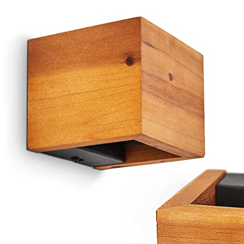 LED Wandleuchte Marmorera, Wandlampe aus Holz/Metall in Natur/Schwarz, moderne Leselampe im skandinavischen Design mit Up & Down Lichteffekt, 1-flammig, 1 x LED 8 Watt, 800 Lumen, 3000 Kelvin LED Wandleuchte Marmorera, Wandlampe aus Holz/Metall in Natur/Schwarz, moderne Leselampe im skandinavischen Design mit Up & Down Lichteffekt, 1-flammig, 1 x LED 8 Watt, 800 Lumen, 3000 Kelvin von HOFSTEIN