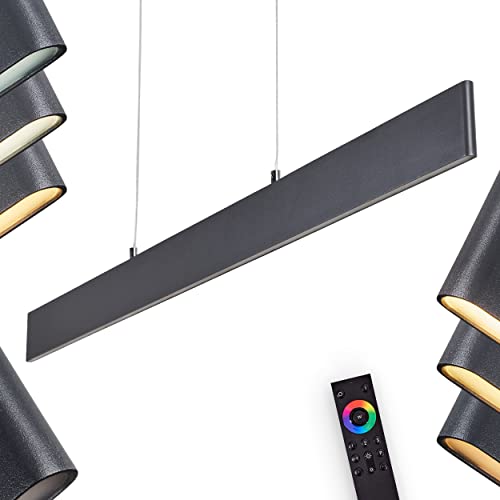 Pendelleuchte Aduard, moderne Hängelampe aus Metall in Anthrazit, 2 x LED 19 Watt, 1800 Lumen, 2700k-5000k Kelvin, längliche Hängeleuchte, dimmbar über Fernbedienung, wechselbare Lichfarbe Pendelleuchte Aduard, moderne Hängelampe aus Metall in Anthrazit, 2 x LED 19 Watt, 1800 Lumen, 2700k-5000k Kelvin, längliche Hängeleuchte, dimmbar über Fernbedienung, wechselbare Lichfarbe von HOFSTEIN