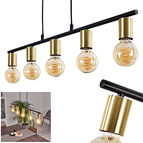 HOFSTEIN Pendelleuchte Tulla, 5-flammige Hängelampe aus Metall in Schwarz und Messingfarben, moderne längliche Zimmerlampe, 5 x E27, ohne Leuchtmittel HOFSTEIN Pendelleuchte Tulla, 5-flammige Hängelampe aus Metall in Schwarz und Messingfarben, moderne längliche Zimmerlampe, 5 x E27, ohne Leuchtmittel von HOFSTEIN