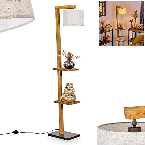 Stehleuchte Baval, moderne Stehlampe aus Metall/Holz/Stoff in Nickel-Antik/Natur/Beige/Weiß, Standlampe m. verstellbarem Schirm, Fußschalter am Kabel, Ablageflächen, 164 cm, 1x E27, ohne Leuchtmittel Stehleuchte Baval, moderne Stehlampe aus Metall/Holz/Stoff in Nickel-Antik/Natur/Beige/Weiß, Standlampe m. verstellbarem Schirm, Fußschalter am Kabel, Ablageflächen, 164 cm, 1x E27, ohne Leuchtmittel von HOFSTEIN