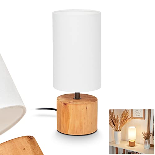 Tischleuchte Geneva, Nachttischlampe aus Holz/Stoff in Natur/Weiß, Tischlampe 1-flammig im skandinavischen Design, 1 x E14, Ø 12 cm, Leucht m. An-/Ausschalter am Kabel, ohne Leuchtmittel Tischleuchte Geneva, Nachttischlampe aus Holz/Stoff in Natur/Weiß, Tischlampe 1-flammig im skandinavischen Design, 1 x E14, Ø 12 cm, Leucht m. An-/Ausschalter am Kabel, ohne Leuchtmittel von HOFSTEIN