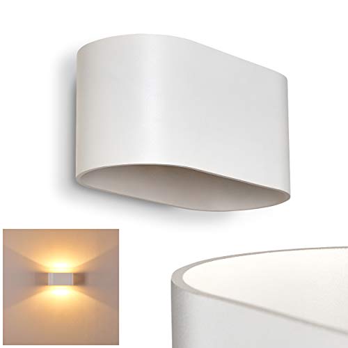 Wandlampe Dapp aus Metall in Weiß, moderne Wandleuchte mit Lichteffekt, 1 x G9-Fassung, Innenwandleuchte mit Up & Down-Effekt, ohne Leuchtmittel Wandlampe Dapp aus Metall in Weiß, moderne Wandleuchte mit Lichteffekt, 1 x G9-Fassung, Innenwandleuchte mit Up & Down-Effekt, ohne Leuchtmittel von HOFSTEIN