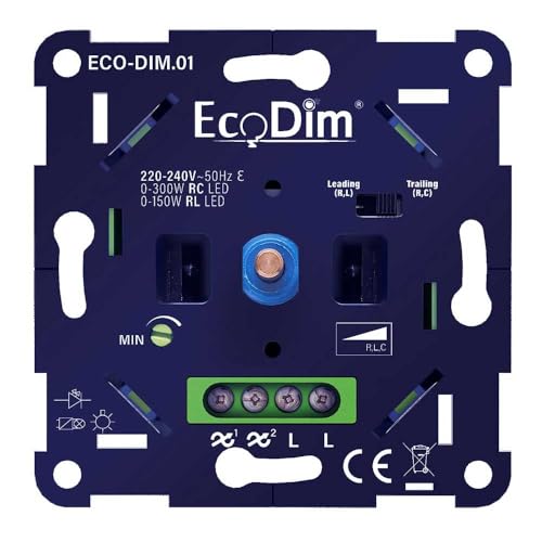 Ecodim - LED Dimmer 0-300 Watt Phasen an und abschnitt ECO-DIM.01 von HOFTRONIC