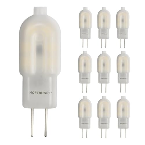 HOFTRONIC - 10X G4 LED Glühbirne - 1,5 Watt 140 Lumen - 4000K Neutralweiß - 12 Volt - Ersetzt 13 Watt - T3 Halogeen - Leuchtmittel - G4 Fassung (T3) von HOFTRONIC
