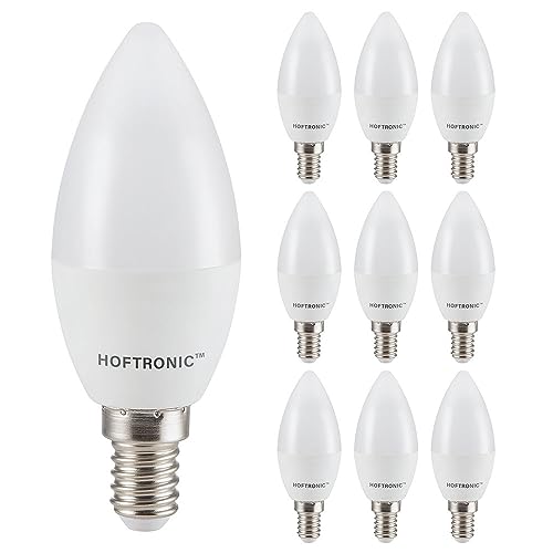 HOFTRONIC - 10X LED E14 Glühbirne - 2,9 Watt 250 lumen - 2700K Warmweiß - LED Lampen E14 Kleine Fassung - Ersetzt 35 Watt - LED Leuchtmittel E14 - C37 Kerzenlampen von HOFTRONIC