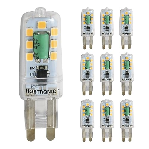 HOFTRONIC 10x G9 LED Leuchtmittel - 2,2 Watt 200 Lumen - 6500K Tageslichtweiß - 230V - Ersetzt 22 Watt - T4 Halogen - G9 LED Glühbirnen - G9 Fassung leuchten von HOFTRONIC