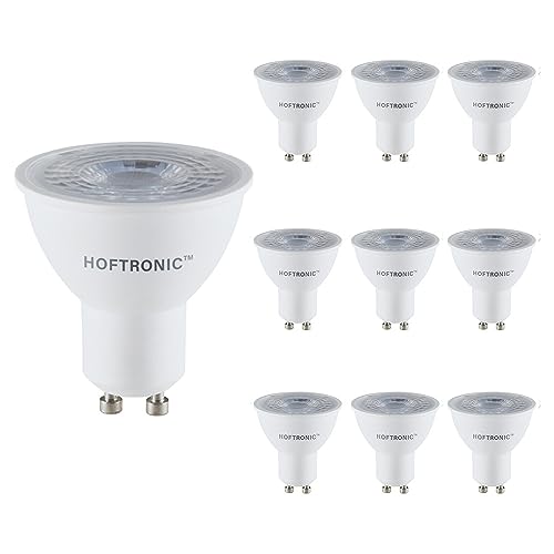 HOFTRONIC - 10x GU10 LED Spot - 4,5 Watt 345 Lumen - 38° Abstrahlwinkel - 2700K Warmweiß - LED-Reflektor - Ersetzt 50 Watt - GU10 Lampen - GU10 Fassung Strahler von HOFTRONIC