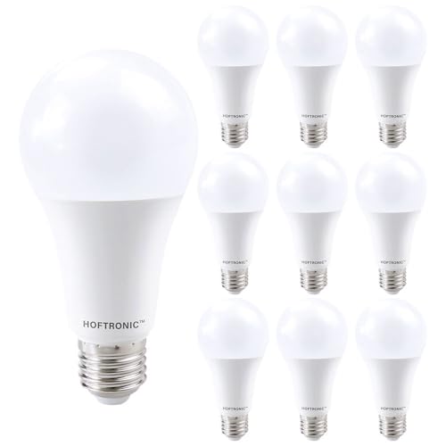 HOFTRONIC - 10x LED E27 Glühbirne - 15 Watt 1521 Lumen - 4000K Neutralweiß - Lampen Große Fassung - Ersetzt 60 Watt - Leuchtmittel - A60 Birnen von HOFTRONIC