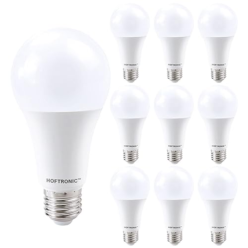 HOFTRONIC - 10x LED E27 Glühbirne - 15 Watt 1521 Lumen - 6500K Tageslichtweiß - LED Lampen E27 Große Fassung - Ersetzt 60 Watt - LED Leuchtmittel E27 - A60 LED Birnen E27 von HOFTRONIC