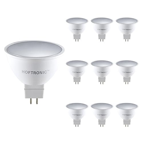 HOFTRONIC - 10x LED Spot GU5.3-4,3 Watt 400 Lumen - 2700K Warmweiß - 12 Volt - Ersetzt 35 Watt - MR16 LED Spot - 100° Abstrahlwinkel von HOFTRONIC
