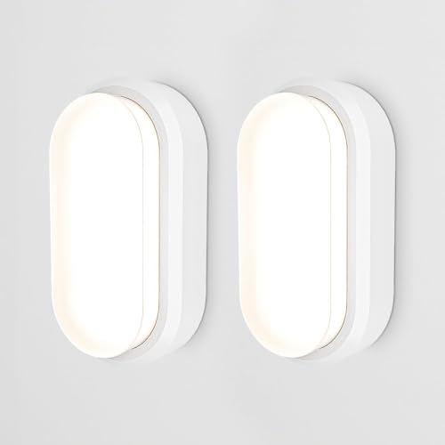 HOFTRONIC 2er Set - C-Series LED Kellerlampe Weiß - 18W 1830lm Wandleuchte Oval - IP54 LED Feuchtraumleuchte - 4000K Neutralweiß - Wandlampe Deckenlampe für Treppe Flur Keller WC Garage HOFTRONIC 2er Set - C-Series LED Kellerlampe Weiß - 18W 1830lm Wandleuchte Oval - IP54 LED Feuchtraumleuchte - 4000K Neutralweiß - Wandlampe Deckenlampe für Treppe Flur Keller WC Garage von HOFTRONIC
