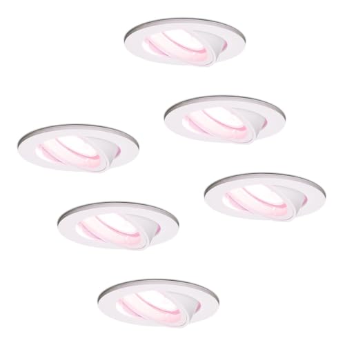 HOFTRONIC - 6er Set Dublin LED Einbaustrahler Smart Home - WiFi + Bluetooth - App steuern - RGBWW Farbig Dimmbar- Weiß - Schwenkbar - IP20 - Alexa, Siri und Google Home HOFTRONIC - 6er Set Dublin LED Einbaustrahler Smart Home - WiFi + Bluetooth - App steuern - RGBWW Farbig Dimmbar- Weiß - Schwenkbar - IP20 - Alexa, Siri und Google Home von HOFTRONIC