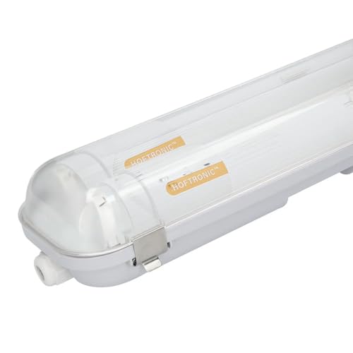 HOFTRONIC - ECOBright - LED Feuchtraumleuchte 150 cm Doppelt - 31 Watt 4960 Lumen (160lm/W) - IP65 Wasserdicht - 4000K Neutralweiß (840) - T8 G13 - Inkl. LED Röhre - Flimmerfrei - Leuchtstofflampe von HOFTRONIC