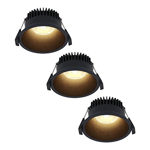 HOFTRONIC - Finn - 3er LED Einbaustrahler Rund Schwarz - 2700K Warmweiß - 10 Watt 900 Lumen Dimmbar - IP44 Deckenstrahler für innen, außen, Badezimmer HOFTRONIC - Finn - 3er LED Einbaustrahler Rund Schwarz - 2700K Warmweiß - 10 Watt 900 Lumen Dimmbar - IP44 Deckenstrahler für innen, außen, Badezimmer von HOFTRONIC