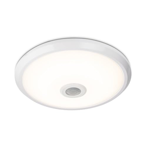 HOFTRONIC - LED Deckenleuchte mit Sensor - Bewegungsmelder en Dämmerungsschalter - 360 grad Sensor 1-6 meter Einstellbar - 12 Watt 1000 Lumen - 4000K Neutralweiß Sensorleuchte - IP20 für innen von HOFTRONIC