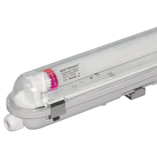 HOFTRONIC - LED-Feuchtraumleuchte 120 cm 4000K Neutralweiß 18W 3150lm 175lm/W Flimmerfrei Verlinkbar T8 Werkstattlampe IP65 Wasserfest Wannenleuchte Leuchte für Garage Keller Bad Büro Warenhaus HOFTRONIC - LED-Feuchtraumleuchte 120 cm 4000K Neutralweiß 18W 3150lm 175lm/W Flimmerfrei Verlinkbar T8 Werkstattlampe IP65 Wasserfest Wannenleuchte Leuchte für Garage Keller Bad Büro Warenhaus von HOFTRONIC