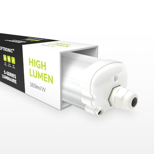 HOFTRONIC - LED Feuchtraumleuchte 150cm IP65-32W 5120 Lumen (160lm/W) - 4000K Neutralweiß - Verknüpfbar - Kellerleuchte, Nassraumleuchte - Feuchtraum Wannenleuchte von HOFTRONIC