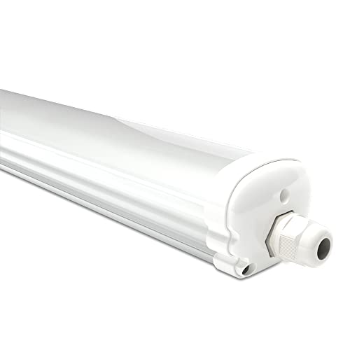 HOFTRONIC - LED Feuchtraumleuchte 150cm IP65-32W 5120 Lumen (160lm/W) - 6500K Tageslichtweß - Verknüpfbar - Kellerleuchte, Nassraumleuchte - Feuchtraum Wannenleuchte von HOFTRONIC