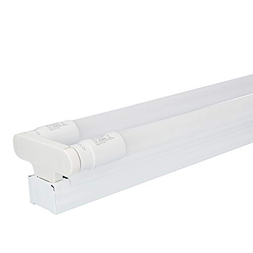 HOFTRONIC - LED Wannenleuchte T8 G13 150cm 24 Watt 5280lm 6000K Kaltweiß 110lm/W IP20 Flimmerfrei Röhrenlampe Energiesparlampen Bürobeleuchtung für Garage Konferenzraum Büro Schule Restaurants von HOFTRONIC