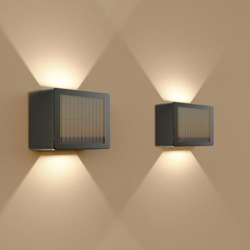 HOFTRONIC - Louis 2er Set Solar Wandleuchte Up Down - CCT 3000K & 5000K - IP65 Wasserdicht - Solar Außenleuchte - Inkl. Dämmerungsschalter HOFTRONIC - Louis 2er Set Solar Wandleuchte Up Down - CCT 3000K & 5000K - IP65 Wasserdicht - Solar Außenleuchte - Inkl. Dämmerungsschalter von HOFTRONIC