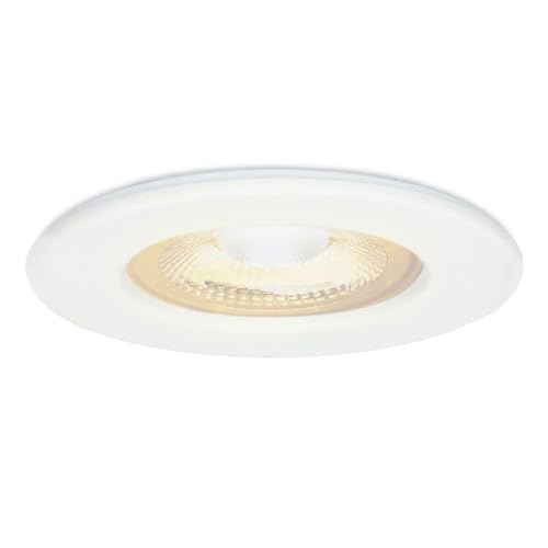 HOFTRONIC Nola - LED Einbaustrahler 68mm Weiß - IP65 Wasserdicht für Badezimmer, Wohnzimmer und außenbereich - 5W 480lm - 2700K Extra Warmweiß - Deckeneinbauleuchte Einbauspots von HOFTRONIC