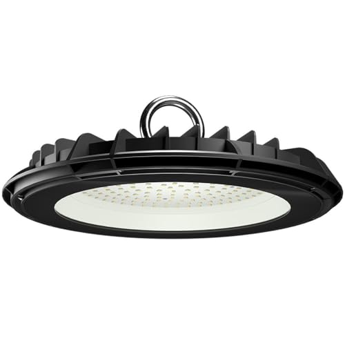 HOFTRONIC Pluto - LED High Bay 100W - 10.000 Lumen - 4000K neutralweiß - IP65 Wasserdicht - UFO Flimmerfrei - Hallenstrahler für Lagerhallen, Werkstatt & Industriebeleuchtug von HOFTRONIC