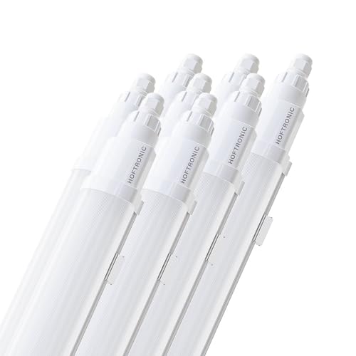 HOFTRONIC - Q-Series - 8er Pack LED Feuchtraumleuchte 150cm - IP65-48W 5760 Lumen - 4000K neutralweiß - IK08 - Verknüpfbar Schnellverbindung - Kellerleuchte, Feuchtraum Wannenleuchte von HOFTRONIC