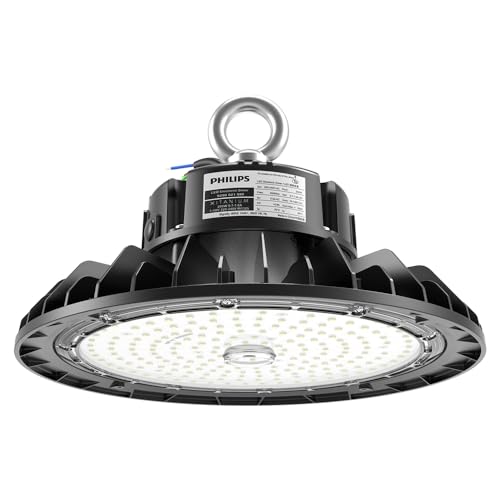 HOFTRONIC - Triton LED High Bay - 200W 35.000 Lumen (175lm/W) - Philips Driver - 4000K Neutralweiß - Samsung LEDs - IP65 Wasserdicht - 1-10V Dimmbar - 5 Jahre Garantie - Hallenstrahler - LED Ufo von HOFTRONIC