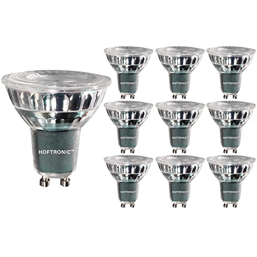 HOFTRONIC - Vorteilspackung 10er GU10 LED Strahler - 4000K Neutralweiß - 5 Watt 400 Lumen (ersetzt 50W) - Dimmbar - LED Spots von HOFTRONIC