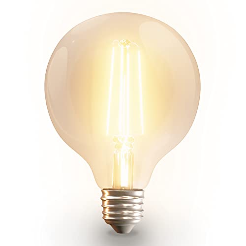 HOFTRONIC - Smart Filament LED Lampe E27 Globe - G95 - WiFi & Bluetooth (seamless connect) Glühbirne - 7W 806lm - 1800(warmweiß)-6500K(Kaltweiß) - kompatibel mit Alexa & Google von HOFTRONIC