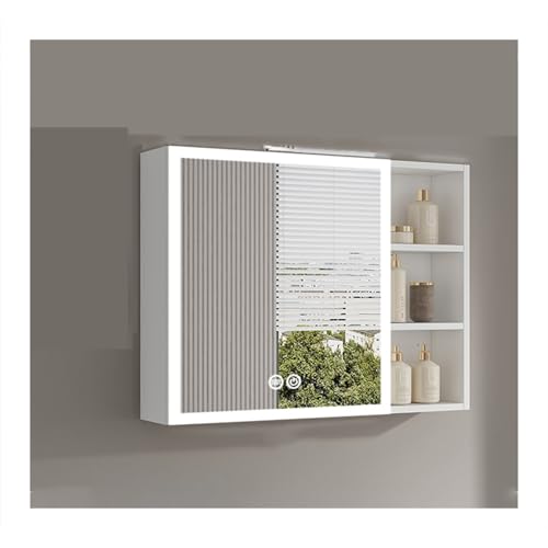 HOFUNTRE Badezimmerschrank Mit Spiegel，Hängeschrank Badspiegel，Geeignet for Häuser, Wohnungen, Hotelzimmer, Mietshäuser, Fitnessstudios Und Personalwohnheime(60 * 68cm/23.6 * 26.7in) von HOFUNTRE